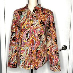 Colorful Paisley Women's Top M